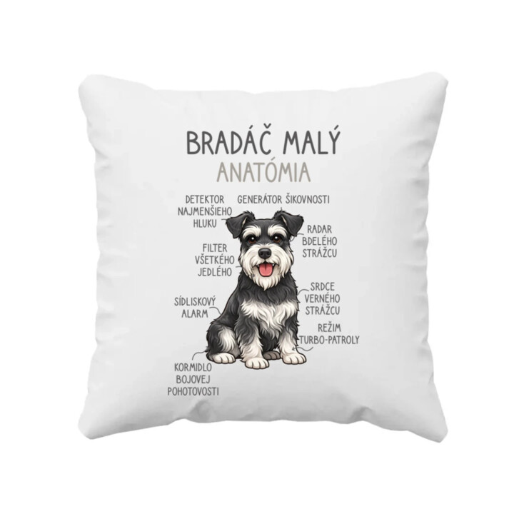 Bradáč malý – anatómia - vankúš s potlačou