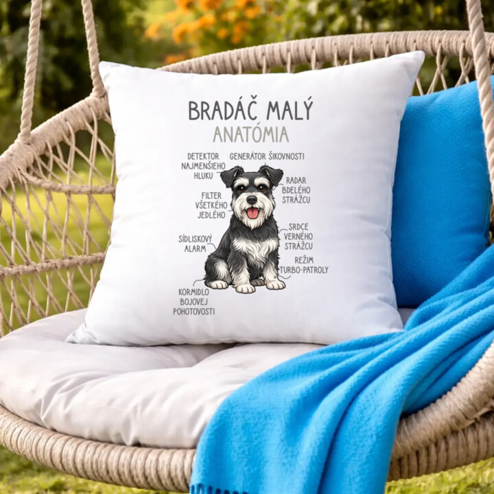 Bradáč malý – anatómia - vankúš s potlačou