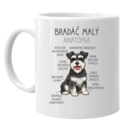 Bradáč malý – anatómia - keramický hrnček s potlačou