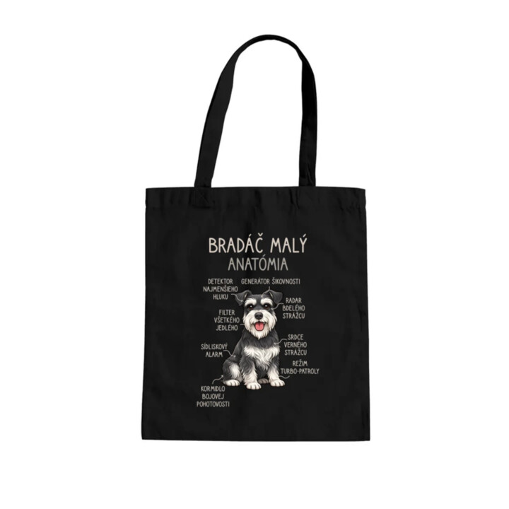 Bradáč malý – anatómia - taška s potlačou