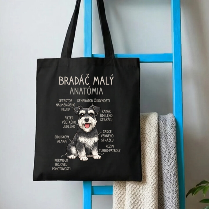 Bradáč malý – anatómia - taška s potlačou