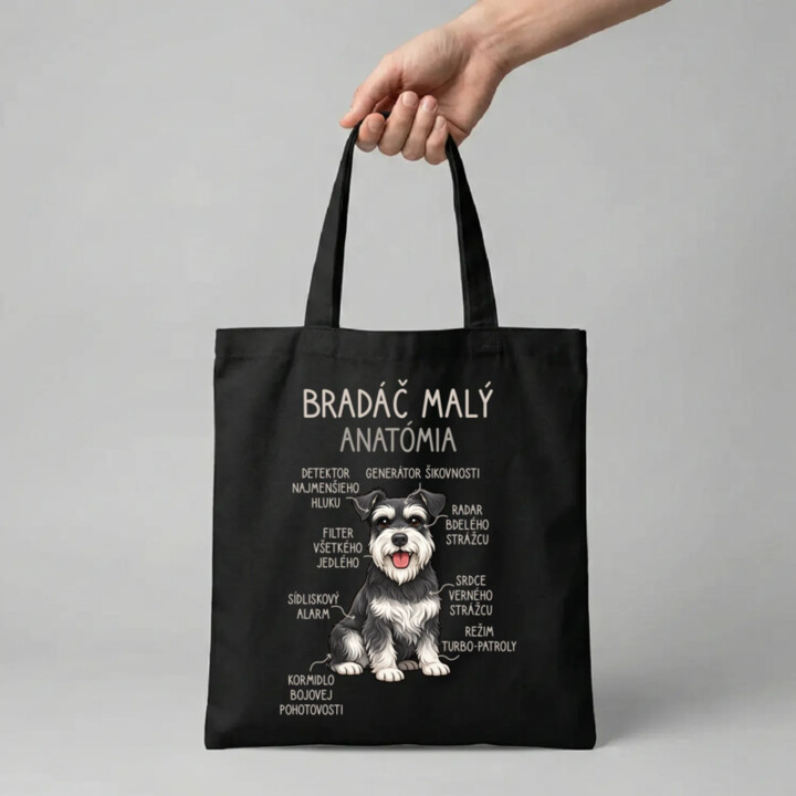 Bradáč malý – anatómia - taška s potlačou
