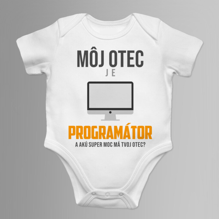 Môj otec je programátor - a akú super moc má Tvoj otec? - body s potlačou