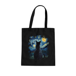 Kočka inšpirovaná Van Goghom - taška s potlačou