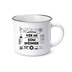 Ver mi, som inžinier  - smaltovaný hrnček s potlačou