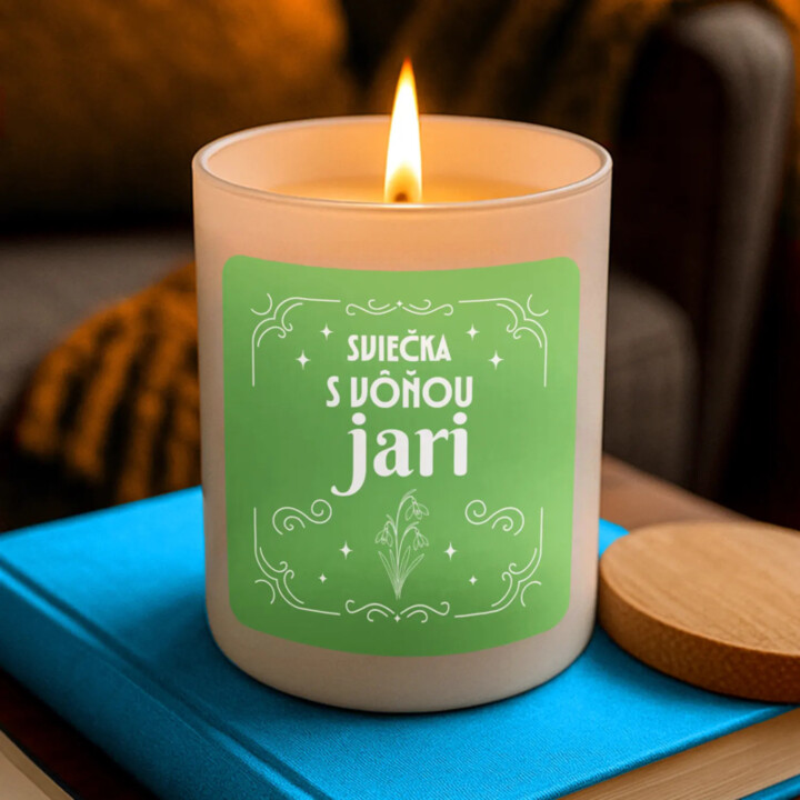 Sviečka s vôňou jari - vonná sviečka ako darček