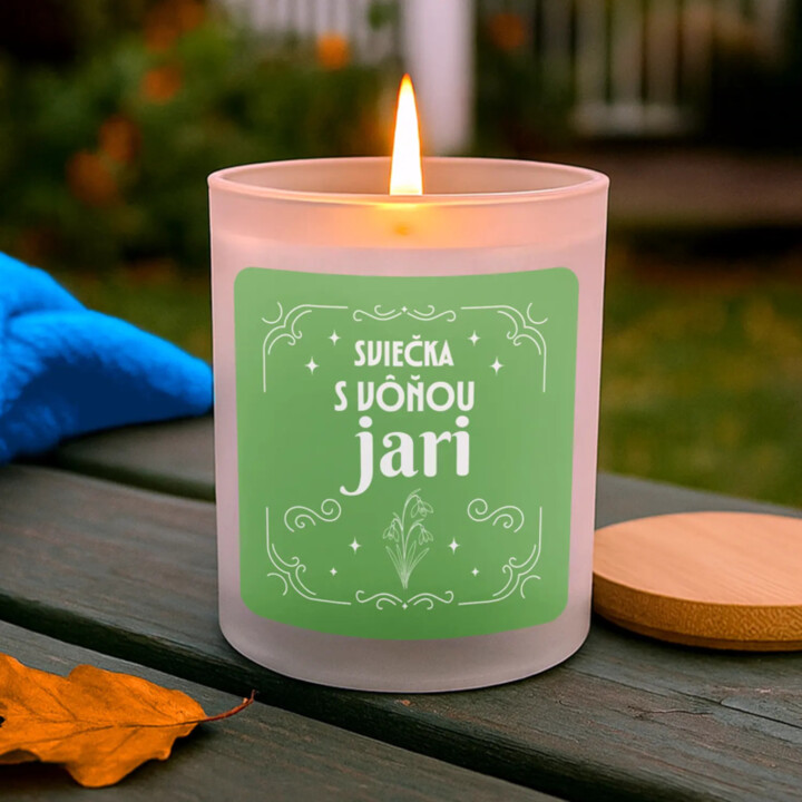 Sviečka s vôňou jari - vonná sviečka ako darček