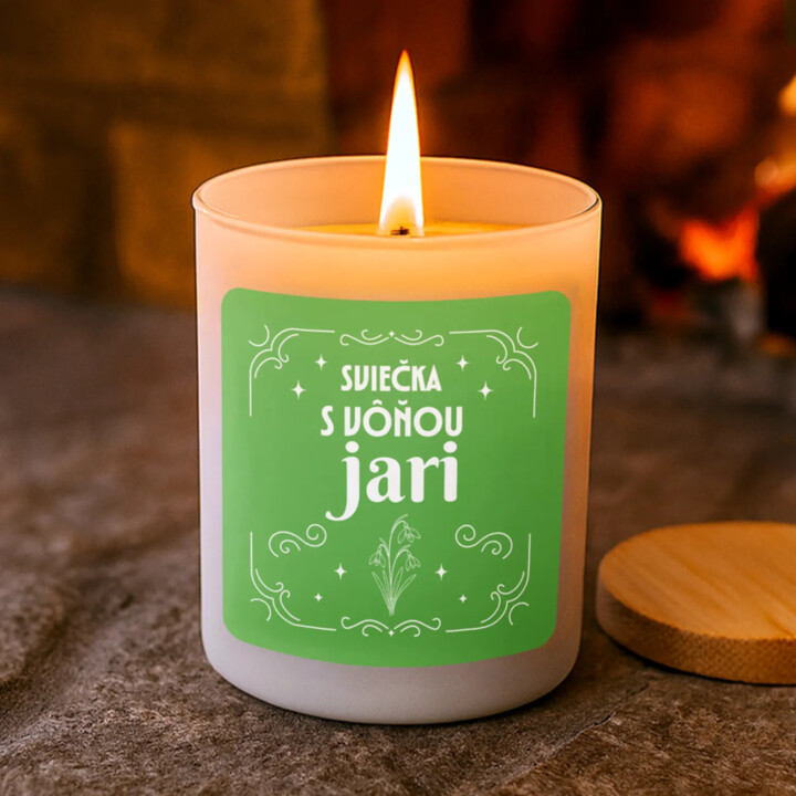 Sviečka s vôňou jari - vonná sviečka ako darček