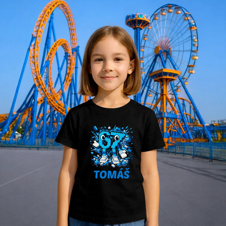 Six seven - 67 - meno - detské tričko s potlačou - personalizovaný produkt