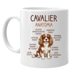 Cavalier – anatómia - keramický hrnček s potlačou