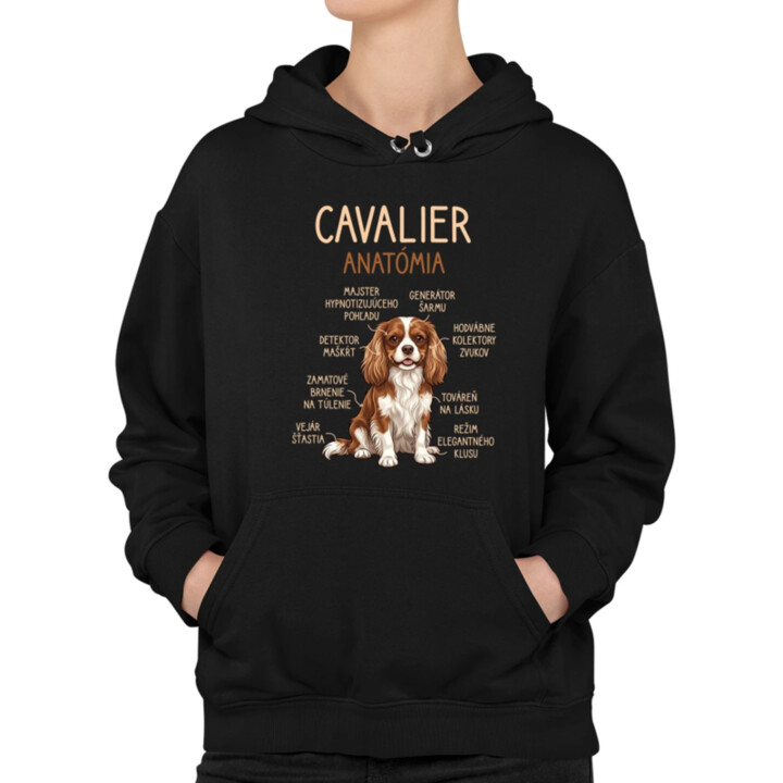 Cavalier – anatómia  - dámska mikina s potlačou
