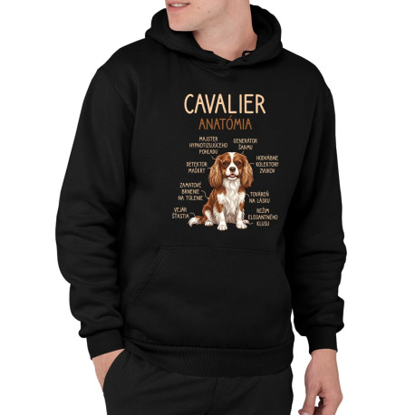 Cavalier – anatómia  - pánska mikina s potlačou