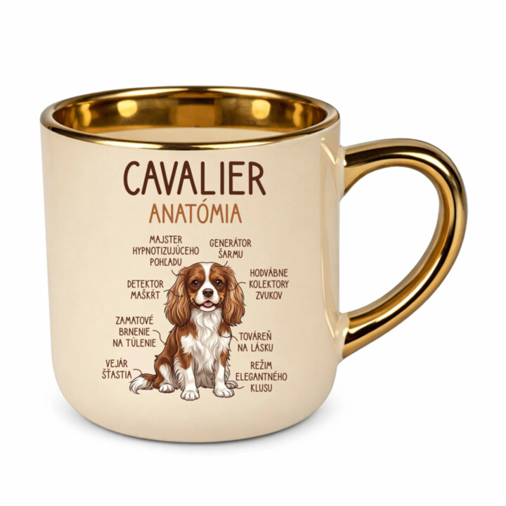 Cavalier – anatómia – Elegantný hrnček na darček