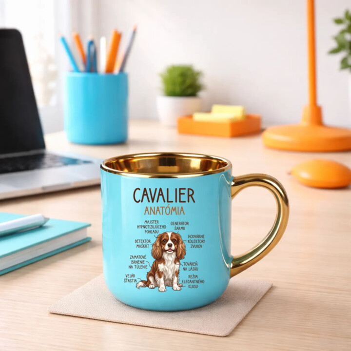 Cavalier – anatómia – Elegantný hrnček na darček