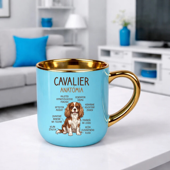 Cavalier – anatómia – Elegantný hrnček na darček