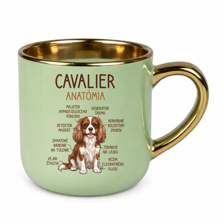 Cavalier – anatómia – Elegantný hrnček na darček