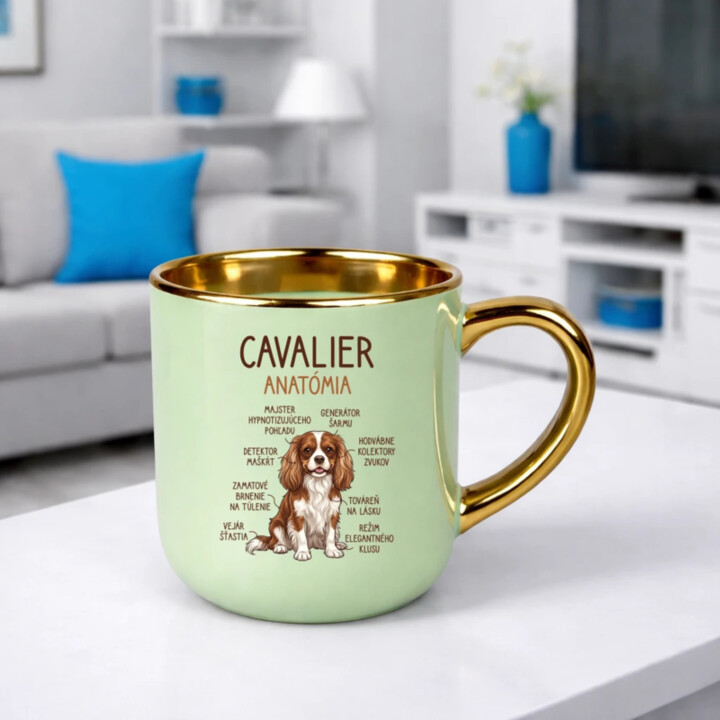 Cavalier – anatómia – Elegantný hrnček na darček