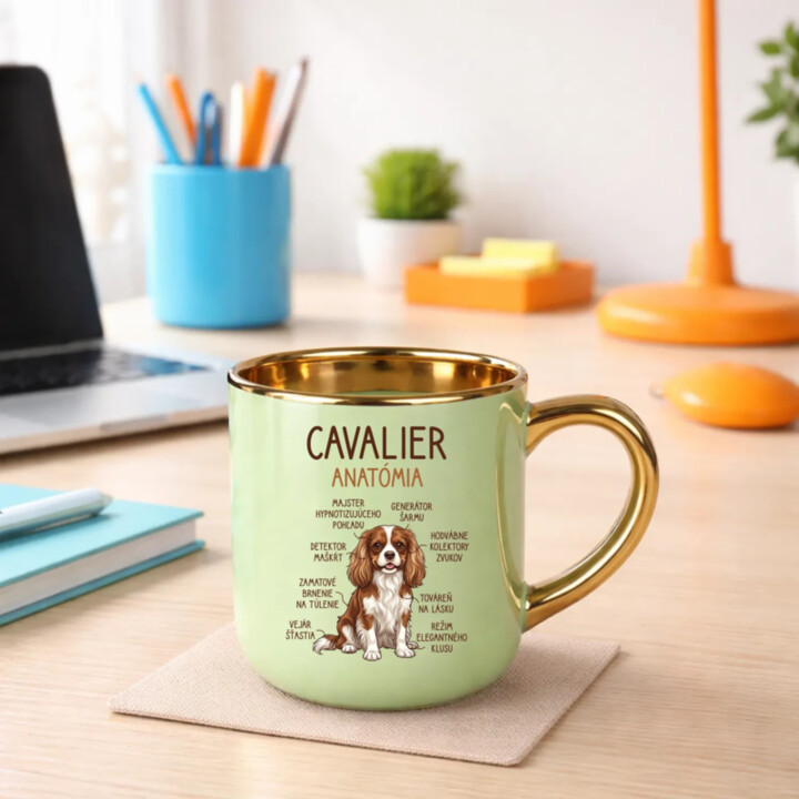 Cavalier – anatómia – Elegantný hrnček na darček