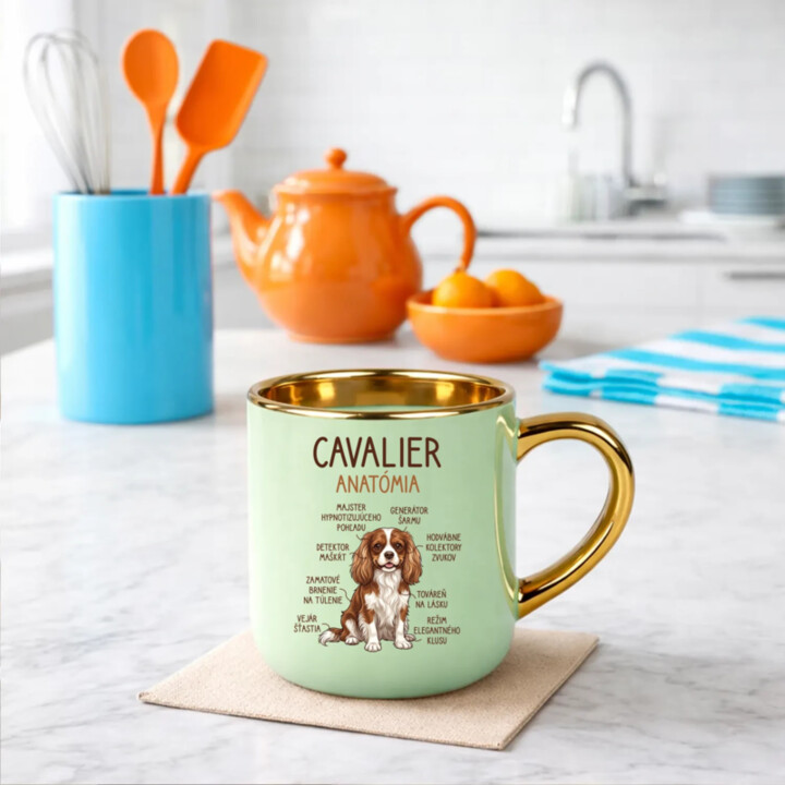 Cavalier – anatómia – Elegantný hrnček na darček