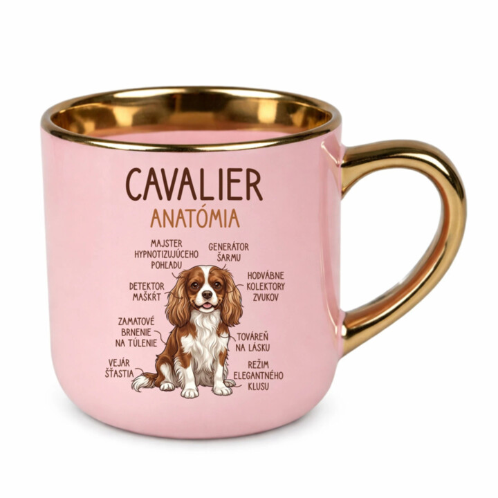 Cavalier – anatómia – Elegantný hrnček na darček