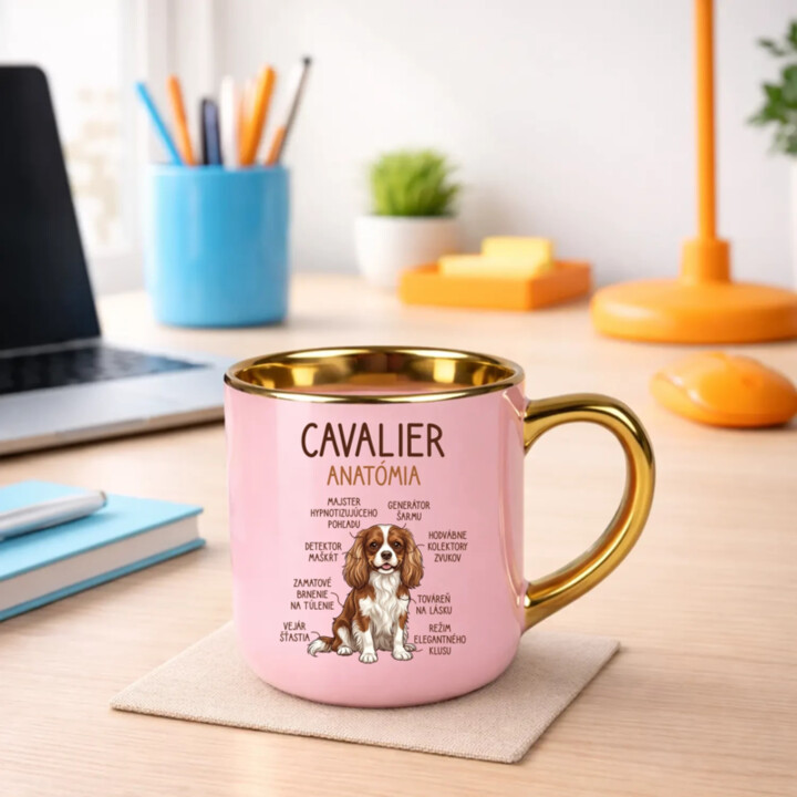 Cavalier – anatómia – Elegantný hrnček na darček