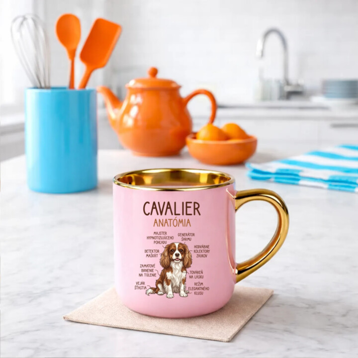 Cavalier – anatómia – Elegantný hrnček na darček