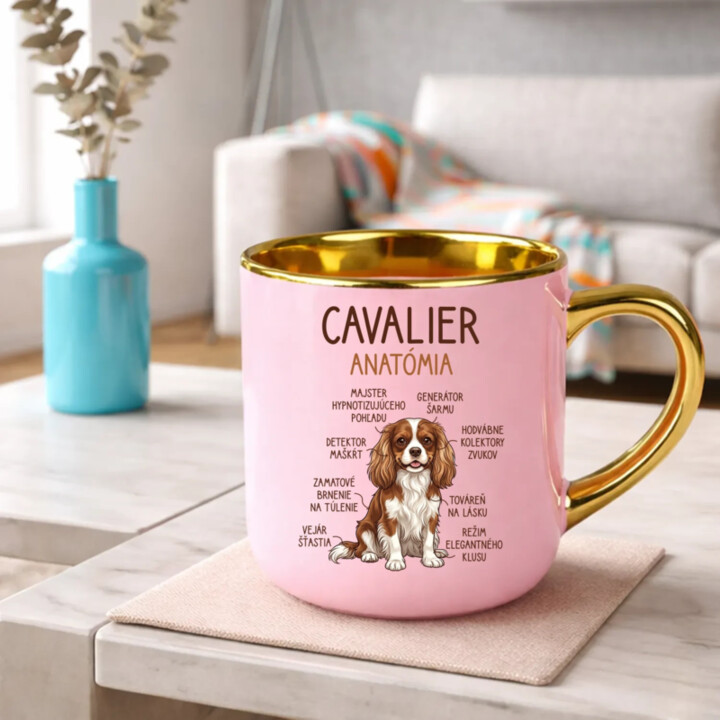 Cavalier – anatómia – Elegantný hrnček na darček