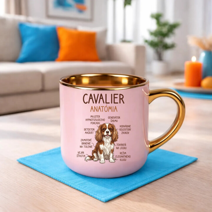 Cavalier – anatómia – Elegantný hrnček na darček