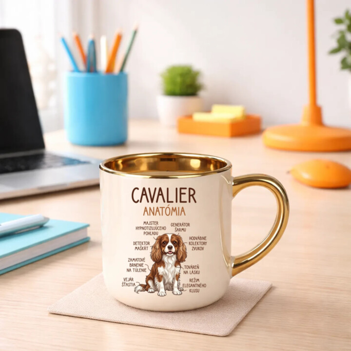 Cavalier – anatómia – Elegantný hrnček na darček