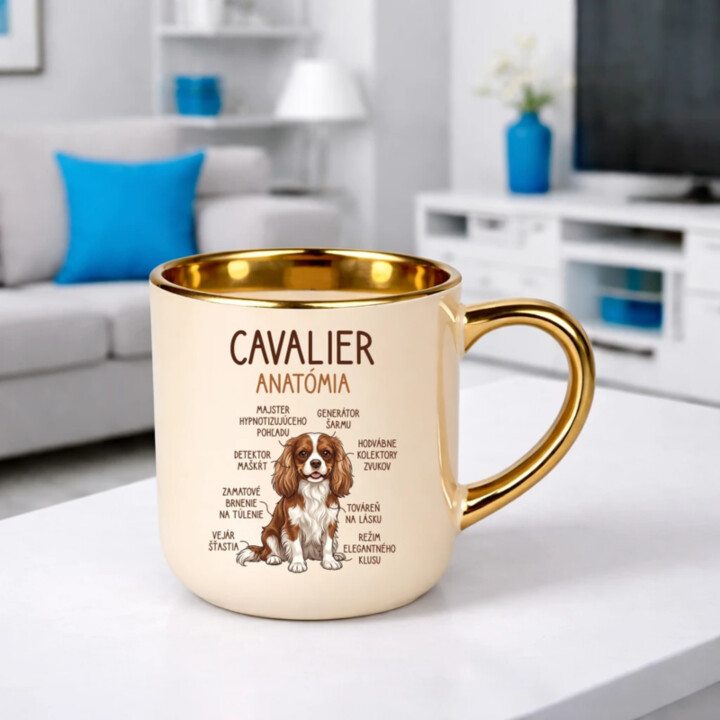 Cavalier – anatómia – Elegantný hrnček na darček