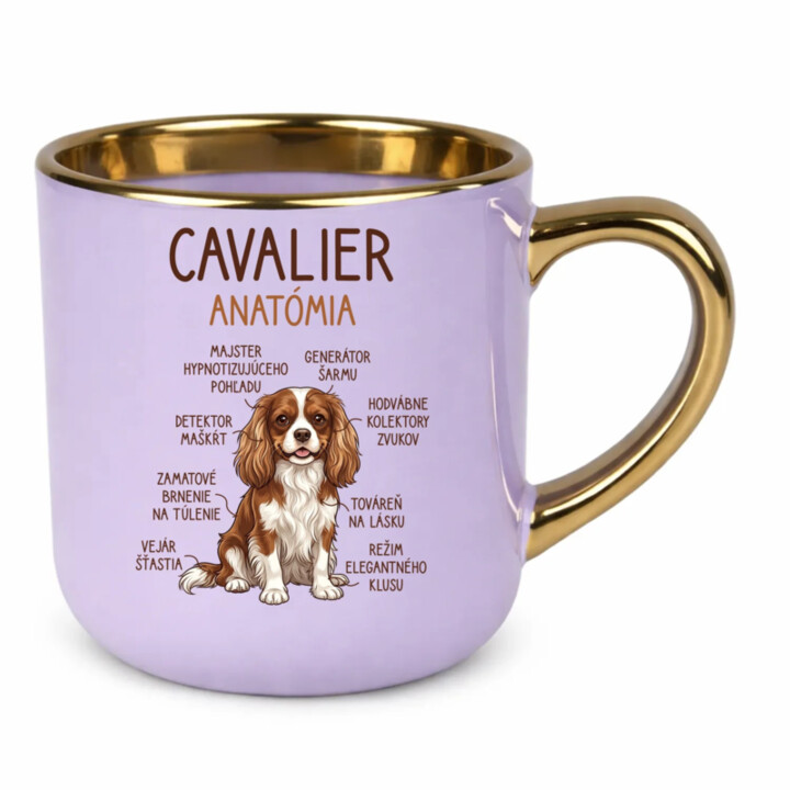 Cavalier – anatómia – Elegantný hrnček na darček