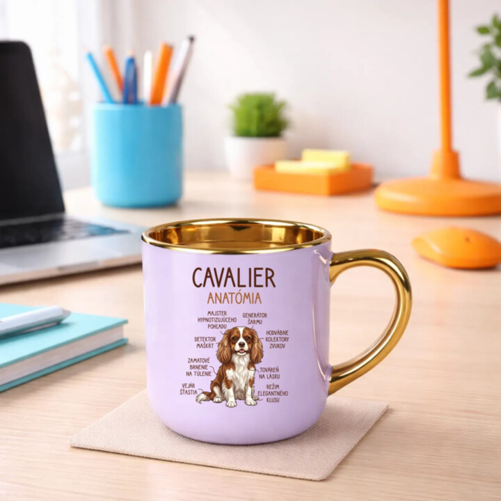 Cavalier – anatómia – Elegantný hrnček na darček