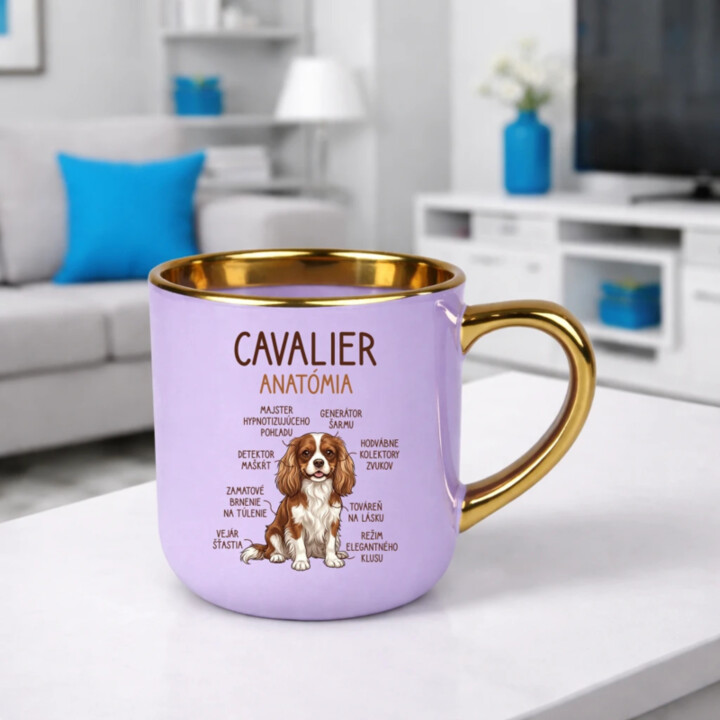 Cavalier – anatómia – Elegantný hrnček na darček