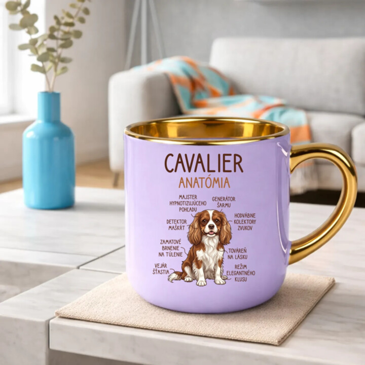 Cavalier – anatómia – Elegantný hrnček na darček