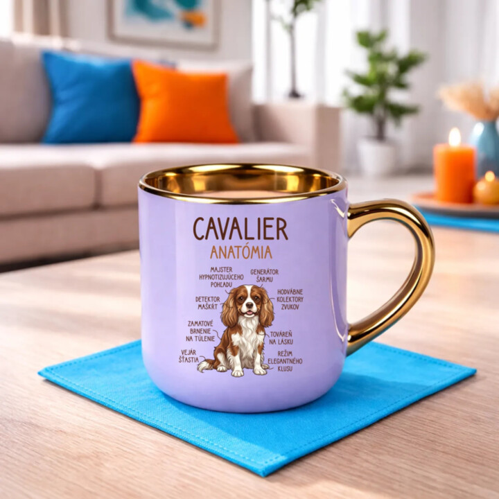 Cavalier – anatómia – Elegantný hrnček na darček