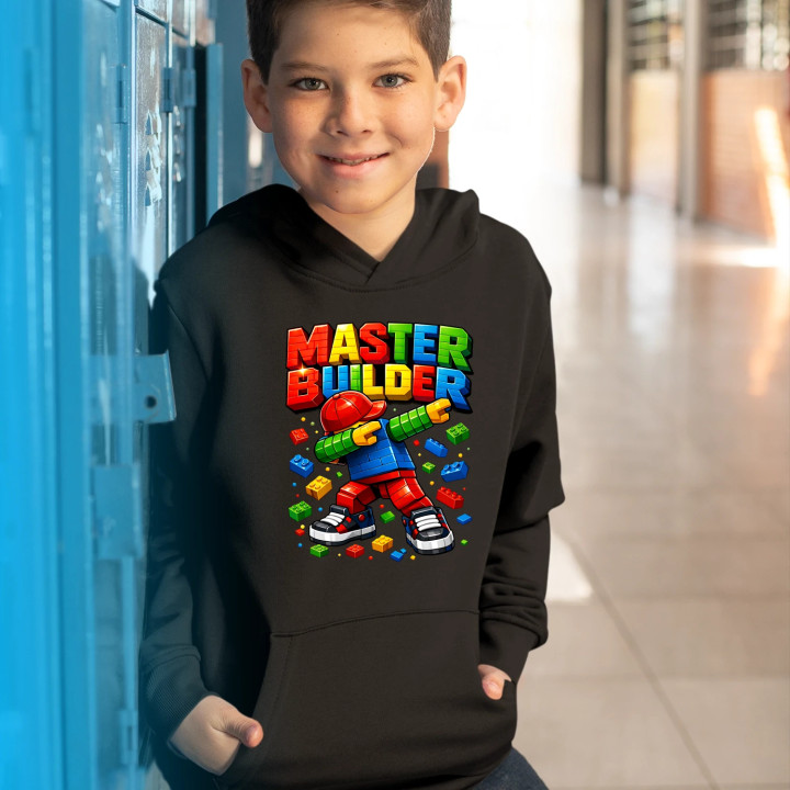 Master builder - detská mikina s kapucňou