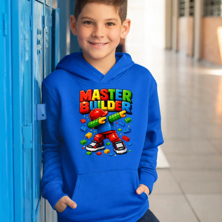 Master builder - detská mikina s kapucňou