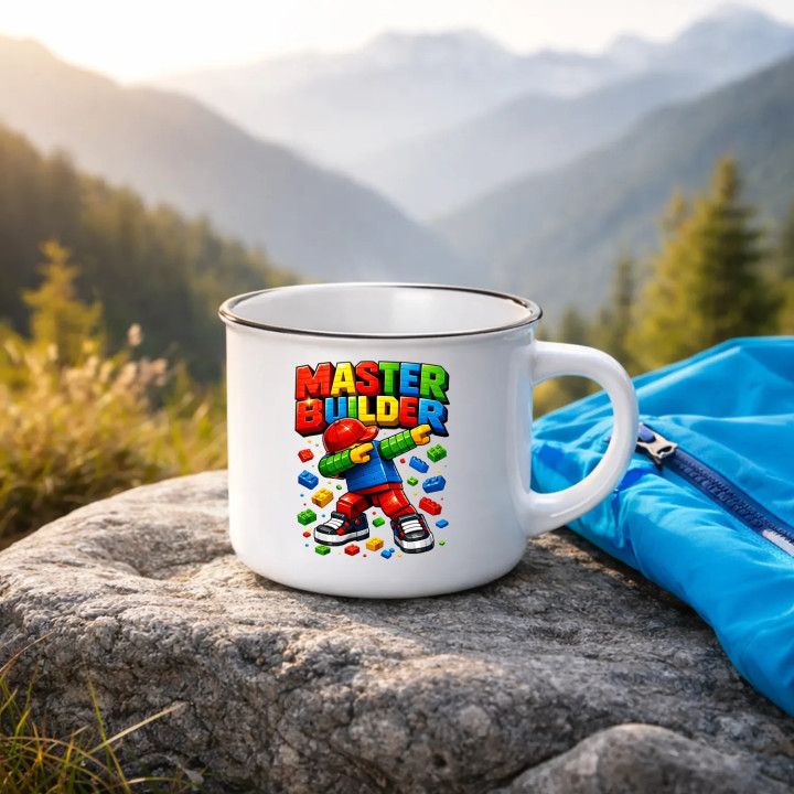 Master builder  - smaltovaný hrnček s potlačou