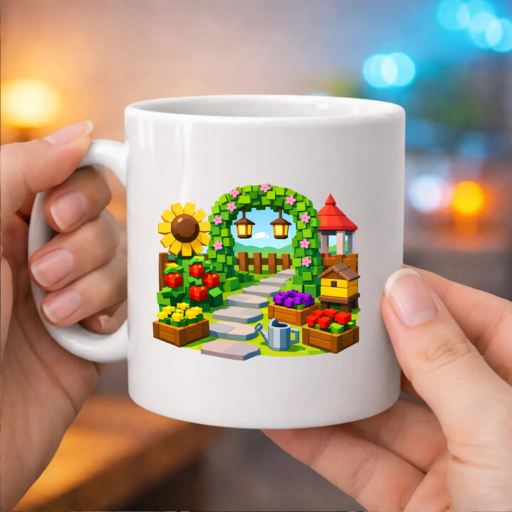 Grow a garden - keramický hrnček s potlačou