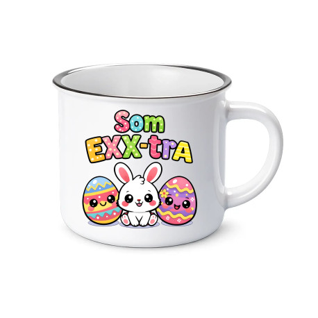 Som EXX-tra  - smaltovaný hrnček s potlačou