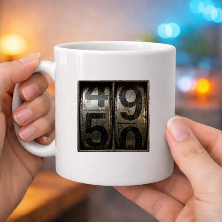 Počítadlo – 50 rokov - keramický hrnček s potlačou