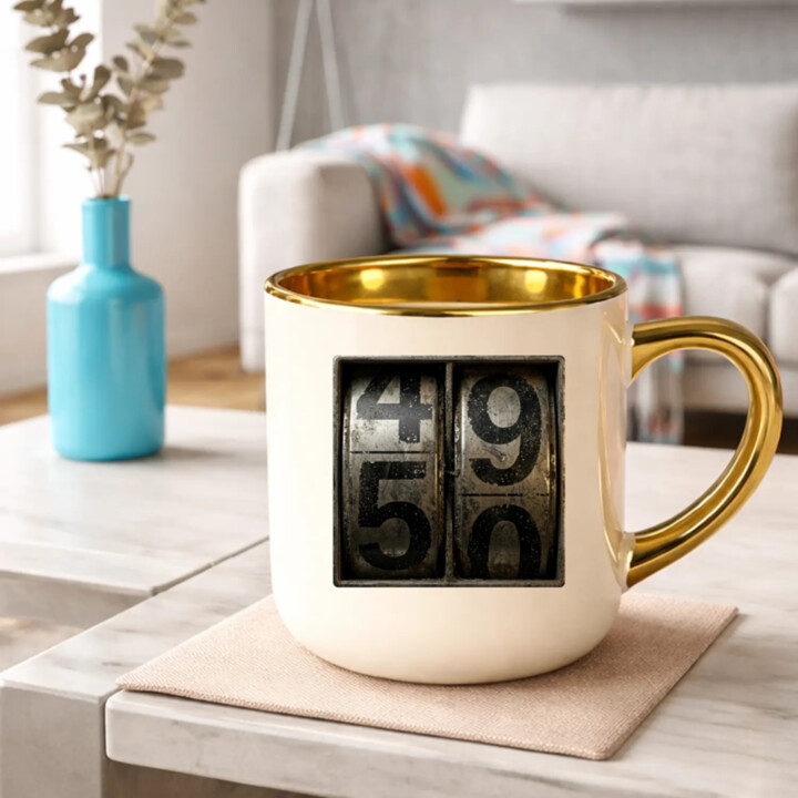 Počítadlo – 50 rokov – Elegantný hrnček na darček