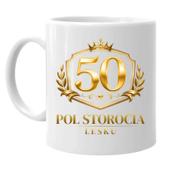 50 – pol storočia lesku - keramický hrnček s potlačou