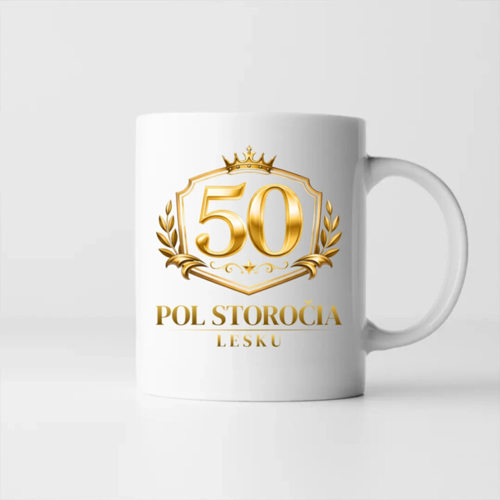 50 – pol storočia lesku - keramický hrnček s potlačou