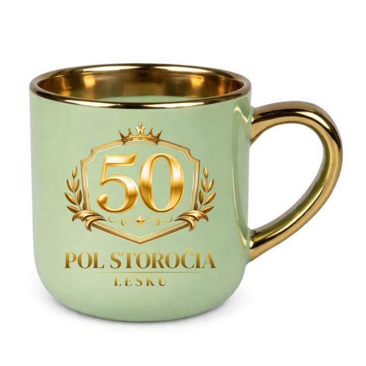 50 – pol storočia lesku – Elegantný hrnček na darček