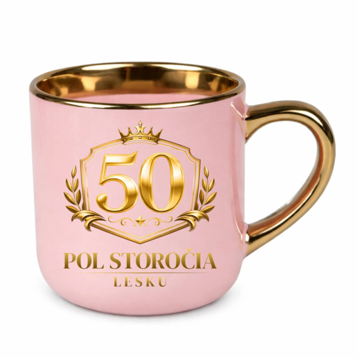 50 – pol storočia lesku – Elegantný hrnček na darček