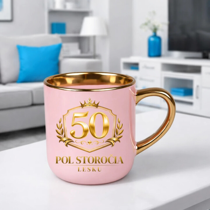 50 – pol storočia lesku – Elegantný hrnček na darček