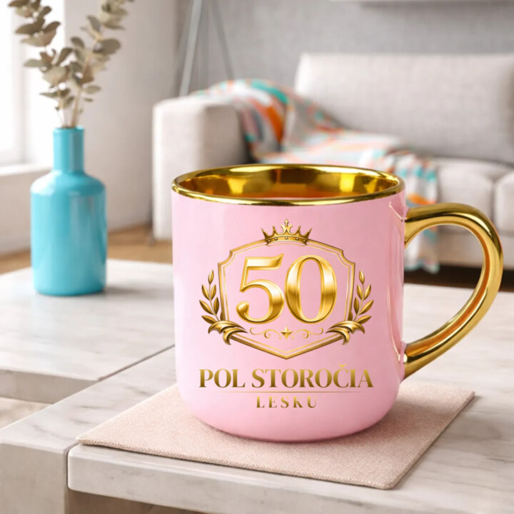 50 – pol storočia lesku – Elegantný hrnček na darček