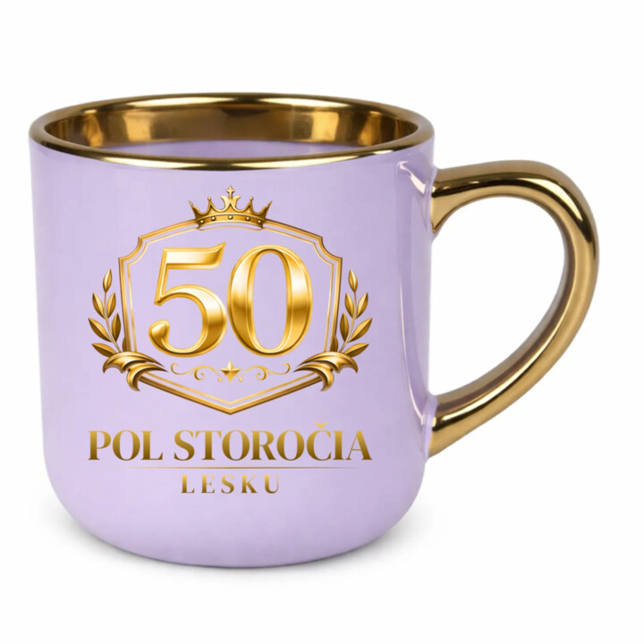 50 – pol storočia lesku – Elegantný hrnček na darček