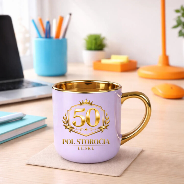 50 – pol storočia lesku – Elegantný hrnček na darček